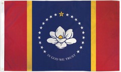 Mississippi flag 3 x 5 feet tough Knit polyester