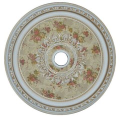 32″ ROUND CHANDELIER CEILING MEDALLION ROSE BOUQUET FOYER DINING ROOM BEDROOM