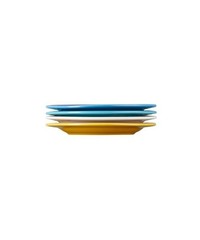 Le Creuset Plates 17cm Set of 4 RIVIERA Collection Teal Meringue Azure Nectar