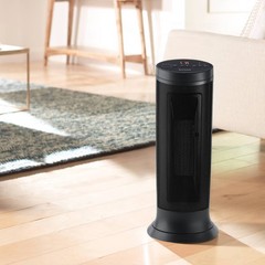 Honeywell Slim Ceramic Tower Heater Black: Indoor Space Heater, Adjustable