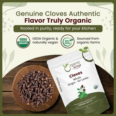 Organic Way Hand Selected Cloves Whole Non GMO & Gluten Free | USDA Certified