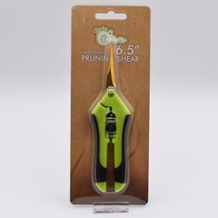 Hydro Crunch 6.5in Gardening Hand Pruning Shear, Straight Stainless Steel Blades