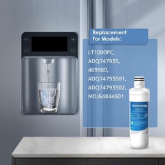 Waterdrop Refrigerator Water Filter, Replacement for LG® LT1000P®, Pack of 4