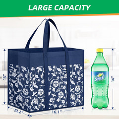 Reusable Grocery Bags 4 Pack Large Foldable Tote Waterproof Shopping Bags Set
