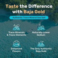 Baja Gold Mineral Sea Salt Natural Grain Crystals 1 Lb Bag Organic Trace Mineral