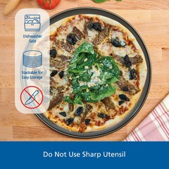 Mainstays 16 inch Non-Stick Pizza Pan, Large, Gray