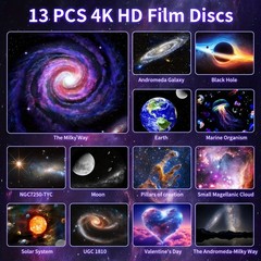 13-in-1 Planetarium Galaxy Projector LED Space Mood Lamp for Adults & Kids