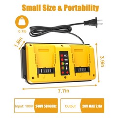 2 Pack 20V 10.0Ah Battery & Dual Charger Kit for De walt 20 Volt MAX Batteries