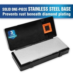 Doublesided Diamond Sharpening Stone Whetstone Knife Sharpener with Storage Base