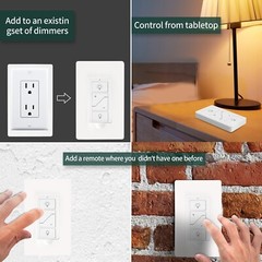 USED Smart Wireless Light Switch and Receiver Kit Dimming No wiring Work Alexa