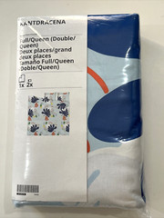 Ikea KANTDRACENA Full/Queen Duvet Cover + 2 Pillowcases Bed Set Multicolor NEW