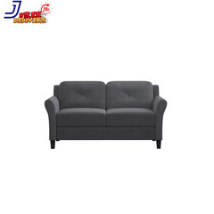 Harvard 58 In Dark Gray Microfiber 2 Seat Loveseat with Round Arms FREE SHIPPING