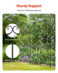 4 Packs Metal Garden Trellis 71″ x 20″ for Climbing Plant Support Rustproof