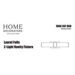 Home Decorators Laurel Falls 19.75 in. 2-Light Chrome Bathroom Vanity Light