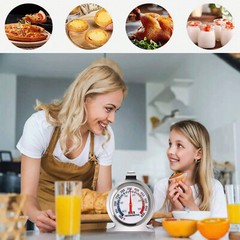 Oven Thermometer Stainless Steel Classic Stand Up Food Meat Temperature Gauge5-1