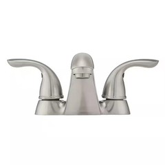 Glacier Bay Builders 4 in. Centerset Low-Arc Bathroom Faucet in Brushed Nickel