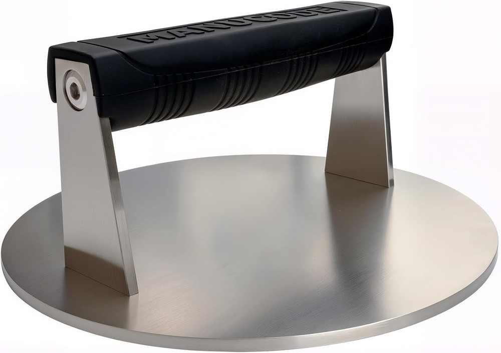 Stainless Steel Burger Smasher 3.25 LB – 8 Inch Steak Weight Smash Burgers Bacon