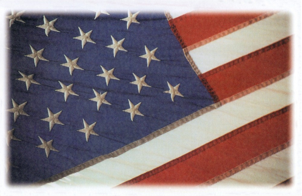 Simple ANYTIME Blank Inside Card, American Flag by Premium Greetings + Envelope