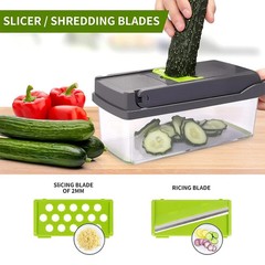 Multi Function 14 In 1 Vegetable Chopper Onion Dicer Fruit Cutter Kitchen Slicer