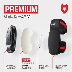 Heavy Duty Knee Pads for Men | Construction Ankle Support, Anti-Slip Cap, Gel Pa