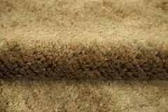 6×8 Hand-Knotted Jute Contemporary Modern Area Rug in Solid Brownish Gold