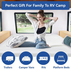 10″ Short Queen Memory Foam RV Mattress – Cooling Gel, CertiPUR-US, USA Made
