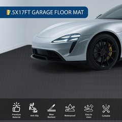7.5×17/7.5×25/8×20 FT Garage Floor Mat, 2mm Thickened PVC Non-Slip Flooring Roll