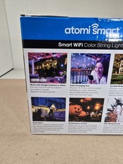 Atomi Smart Wi-Fi Color Outdoor String LED Lights 36ft Commercial Grade IP65