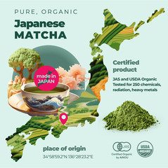 Culinary Grade Organic Japanese Matcha Green Tea Powder Unsweetened 100g