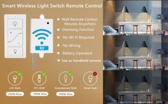 Smart Wireless Dimmer Switch & Receiver Ki No wiring Remote Control Work Alexa