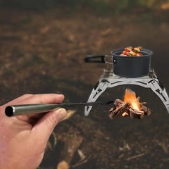 Outdoor Pocket Bellow Stainless Steel Telescopic Blow Fire Tube Blowpipe Tool
