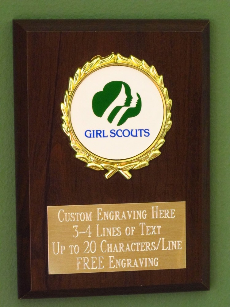 Girl Scouts Award Plaque 4×6 Trophy FREE engraving