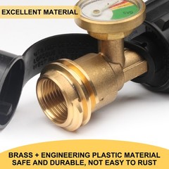 1-2PCS Brass Adapter Gauge for Propane Tank RV Grill Gas Level Meter Indicator