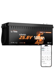 2025 LiTime 24V 100Ah Smart ComFlex LiFePO4 Lithium Battery For Solar RV Marine