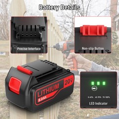 For Black & Decker 3.0AH /8.0AH Lithium Battery Li-Ion 20V MAX LBXR20 LBXR2020