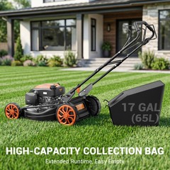 Mutaomay 21″ Gas Lawn Mower 3-in-1, 170cc, Self Propelled, 17Gal Grass Catcher