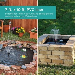 Strong 7×10 ft. Pond Liner for Ponds and Water Features