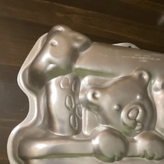 Wilton Noah’s Ark Shaped Aluminum Cake Pan Silver Non-Stick Oven Safe 2105-2025