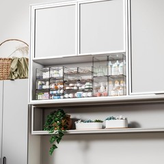 Yieach 4 Pack Clear Stackable Storage Drawers,4.4” 4 PCS, Clear-4.4 In Tall