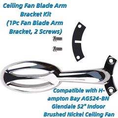 For Hampton Bay 52″ Glendale Brushed Nickel Silver Ceiling Fan Blade Arm Replace