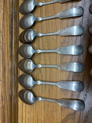 9 Rogers Nickel Silver spoons along with 4 Holmes & Edwards