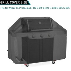 Waterproof Grill Cover for 3-Burner Weber Genesis E-315 E-325 S-315 S-335