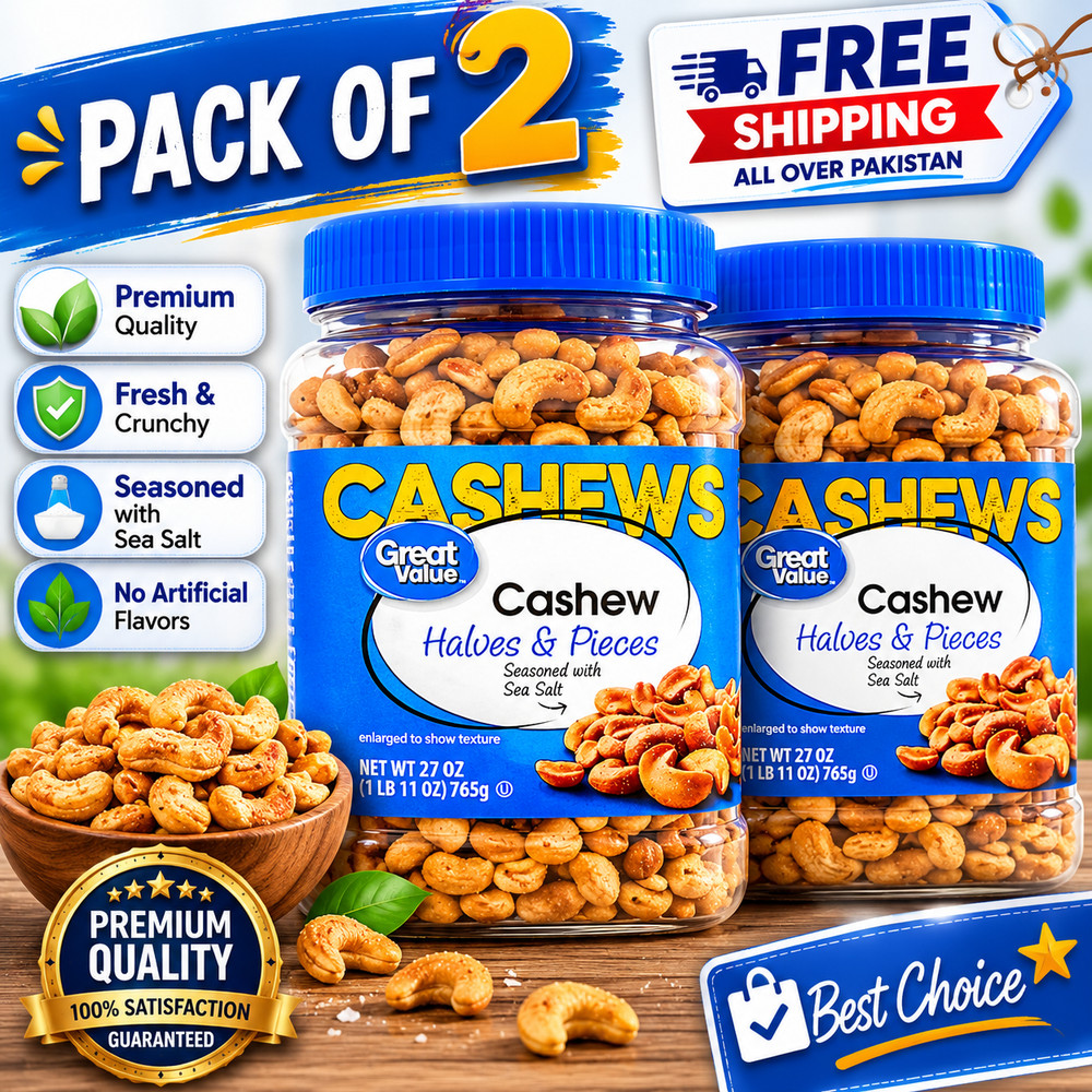 Great Value Cashew Halves & Pieces, 27 oz (PACK OF 2)