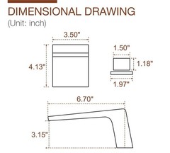 Boyel Living Double Handle 8-Inch Center Wide-Spread Bathroom Faucet