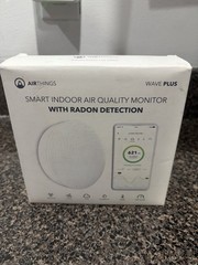 Airthings Wave Plus 2930 Smart Indoor Air Quality Monitor W/ Radon Detection