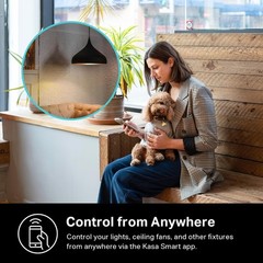 Smart Light Control: Single Pole Switch, 2.4GHz Wi-Fi, Works with Google Home