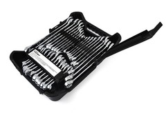 32 Piece Combination Wrench Set SAE Metric Chrome Vanadium Stubby Case Tool Kit