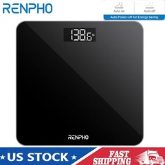 Digital Body Weight Bathroom Scale w/ Step-on Technology Battery Powered 400lb