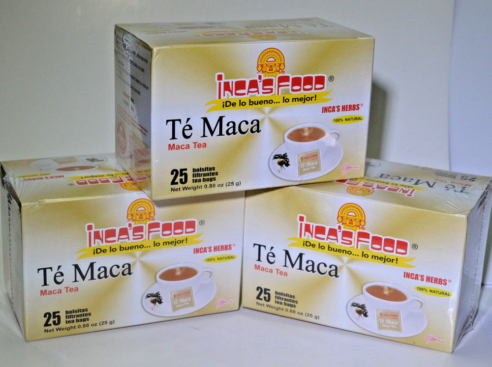 Inca’s Food Peruvian Te Maca 25 Tea Bags /Infusion Maca from Peru 100% Natural