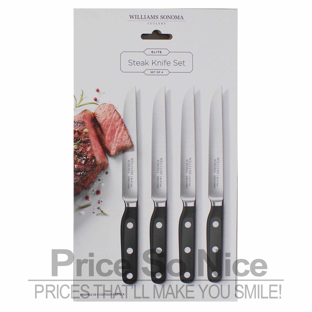 Williams Sonoma Elite Steak Knives, Set of 4 MSRP $280 – New